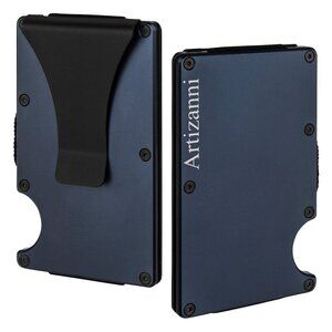 Minimalist Money Clip Aluminum Metal Credit Card Holder for Men and Women